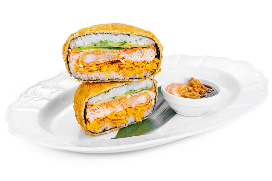 Суши бургер с креветками доставка