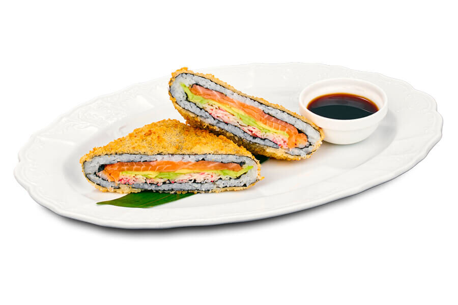 Суши сэндвич лосось-краб от Roll Club